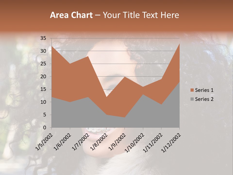 Young Beautiful Braces PowerPoint Template