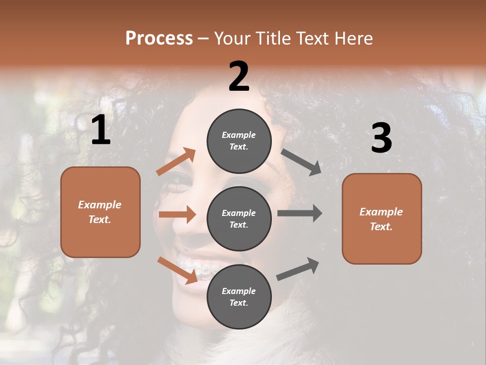 Young Beautiful Braces PowerPoint Template