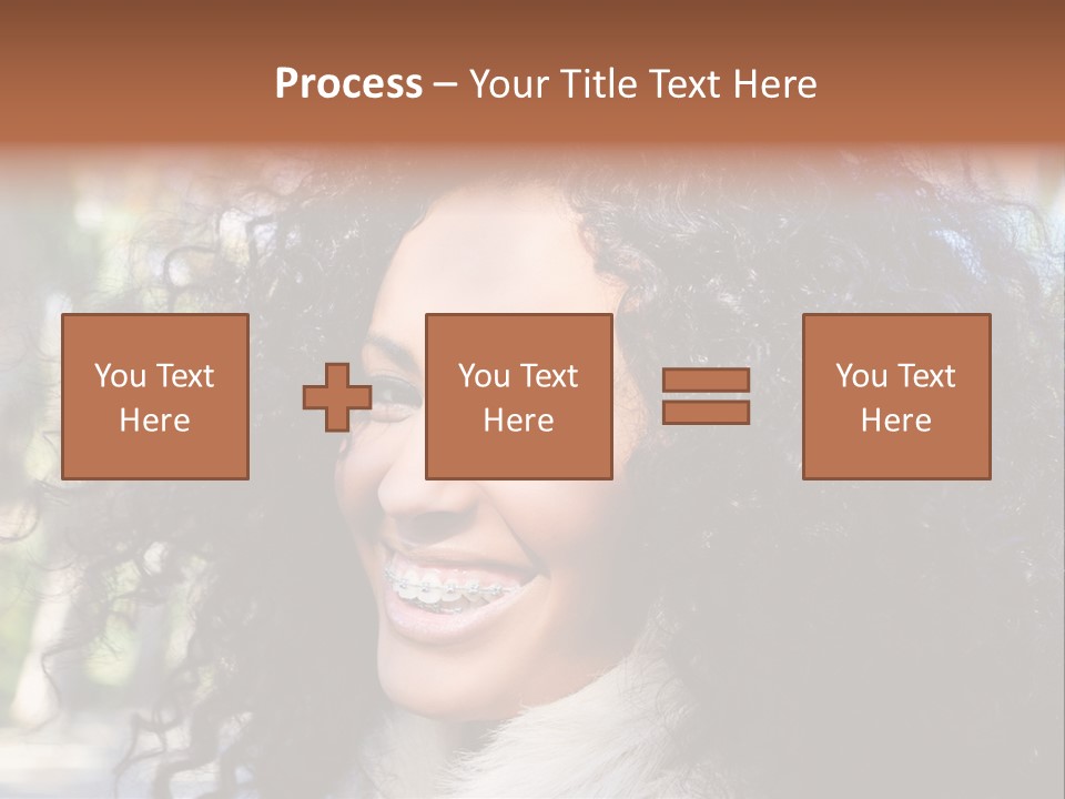 Young Beautiful Braces PowerPoint Template