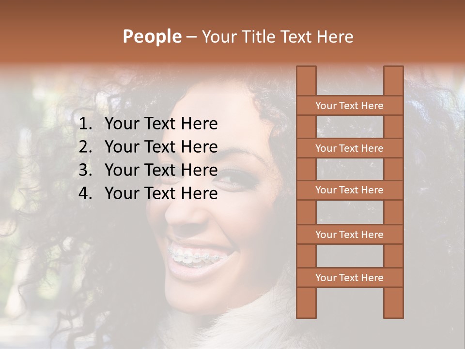 Young Beautiful Braces PowerPoint Template