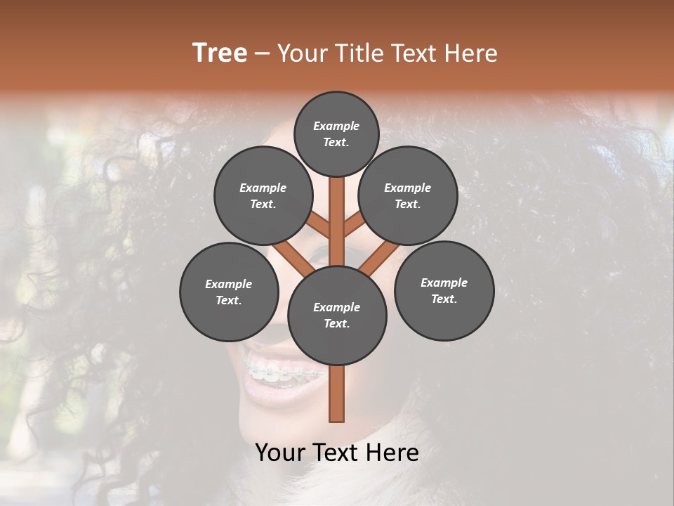 Young Beautiful Braces PowerPoint Template