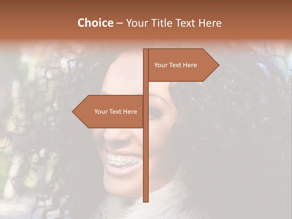 Young Beautiful Braces PowerPoint Template