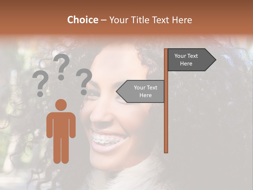 Young Beautiful Braces PowerPoint Template