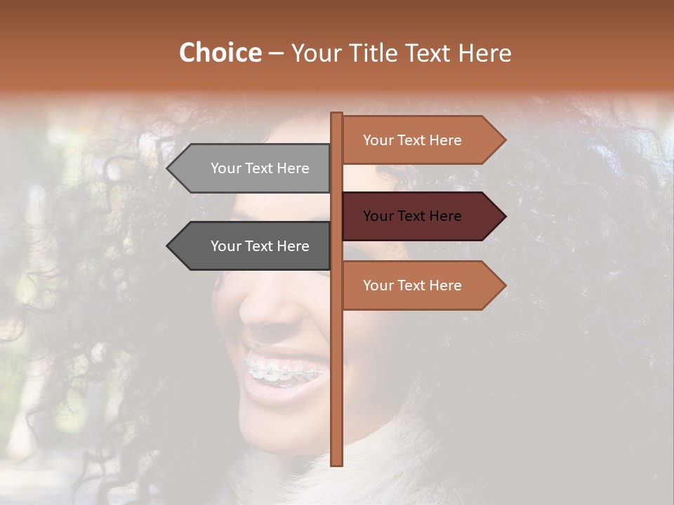 Young Beautiful Braces PowerPoint Template