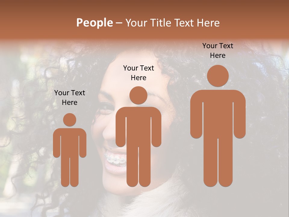 Young Beautiful Braces PowerPoint Template