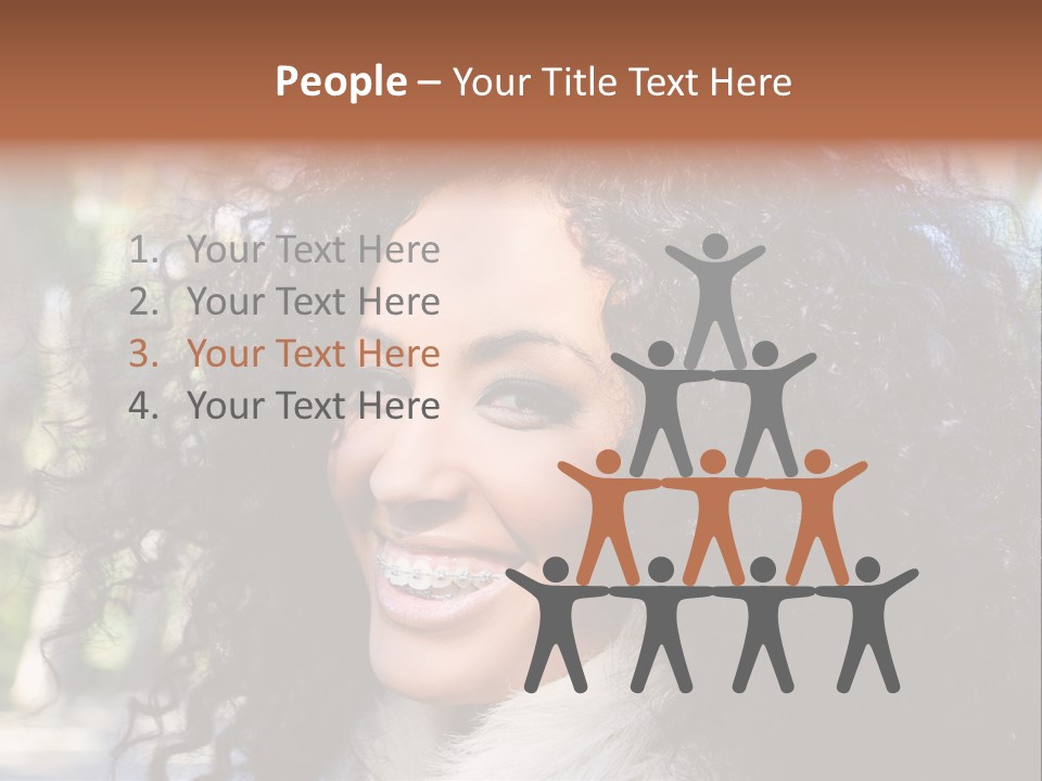 Young Beautiful Braces PowerPoint Template