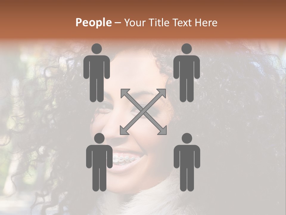 Young Beautiful Braces PowerPoint Template