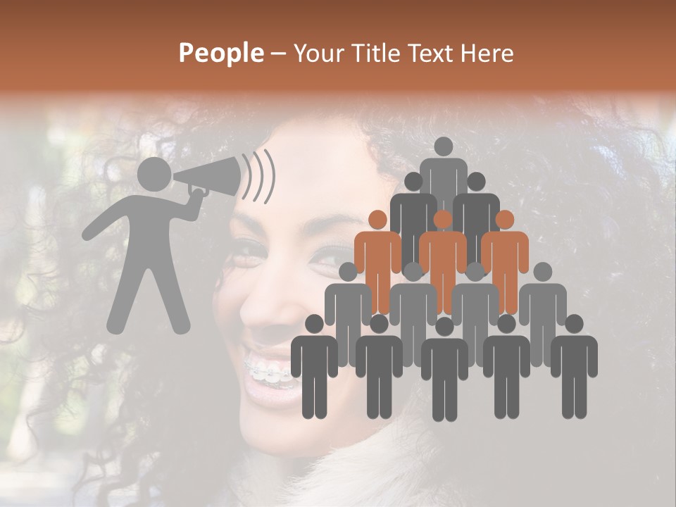 Young Beautiful Braces PowerPoint Template