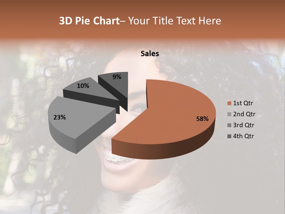 Young Beautiful Braces PowerPoint Template