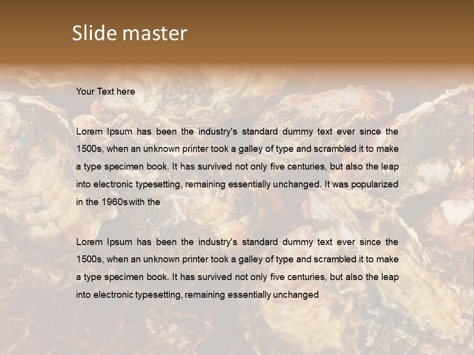 Taste Oyster Lot PowerPoint Template