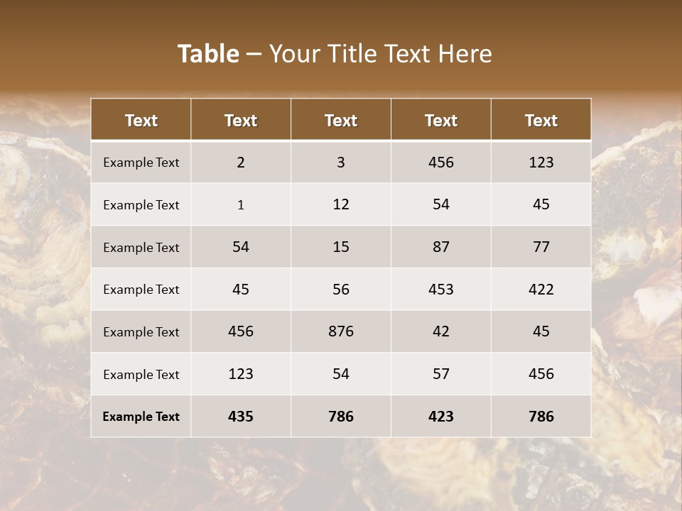 Taste Oyster Lot PowerPoint Template