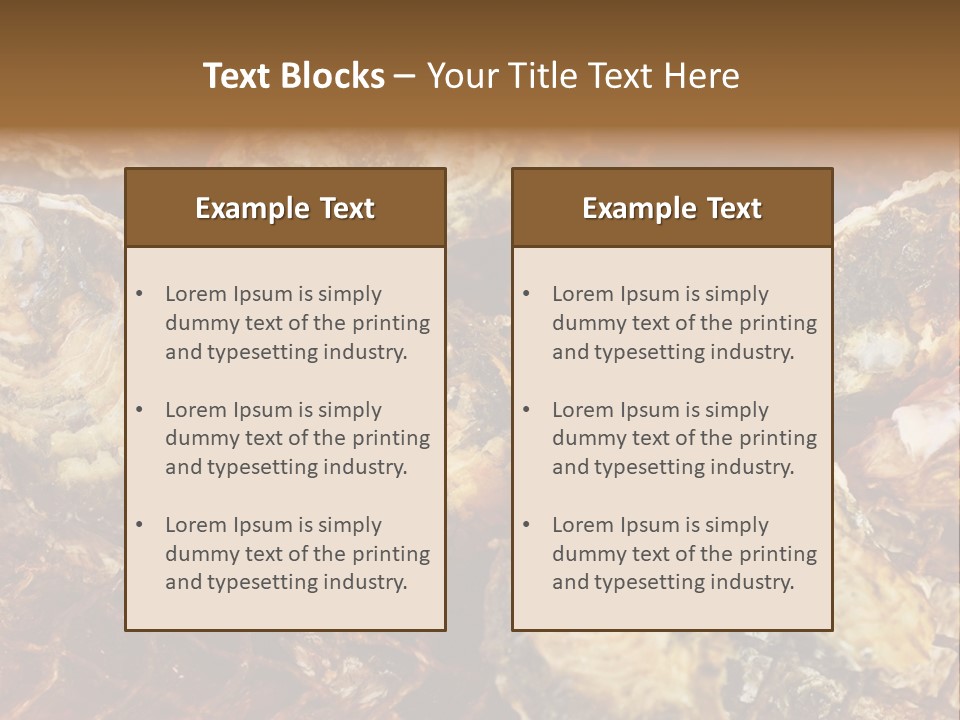 Taste Oyster Lot PowerPoint Template