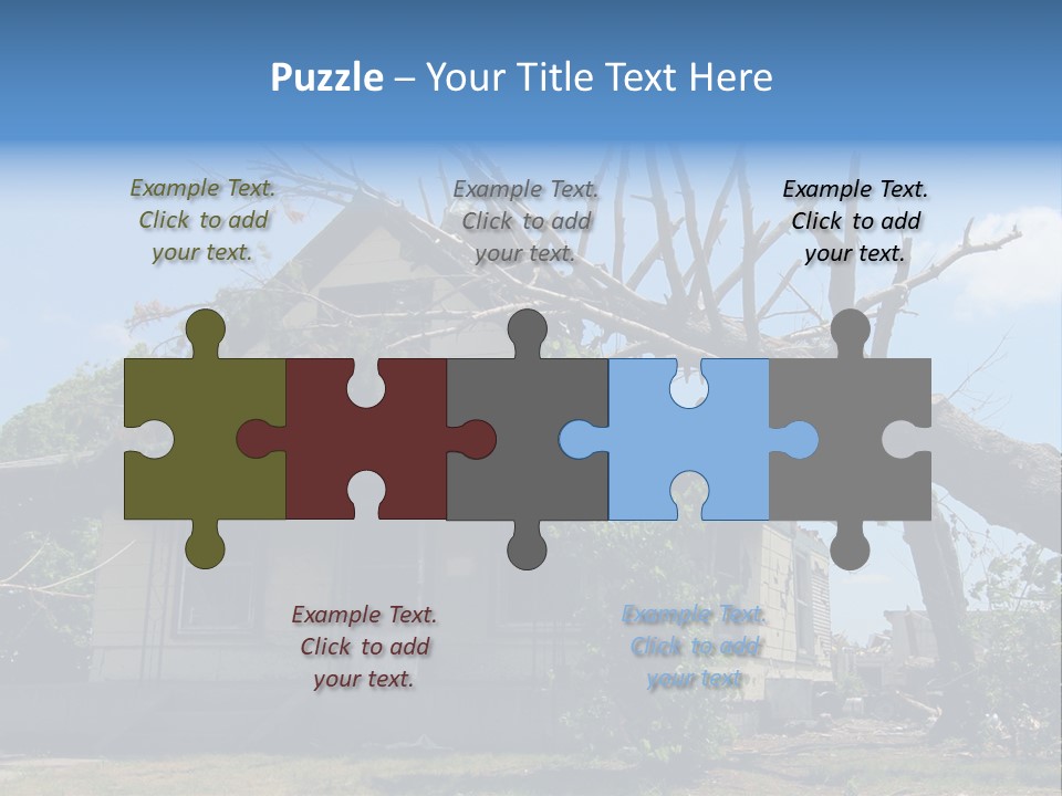 Rain Natural Ruined PowerPoint Template