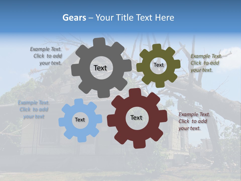 Rain Natural Ruined PowerPoint Template