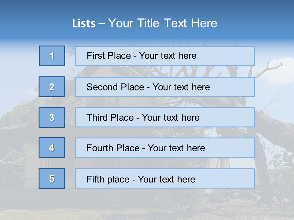 Rain Natural Ruined PowerPoint Template