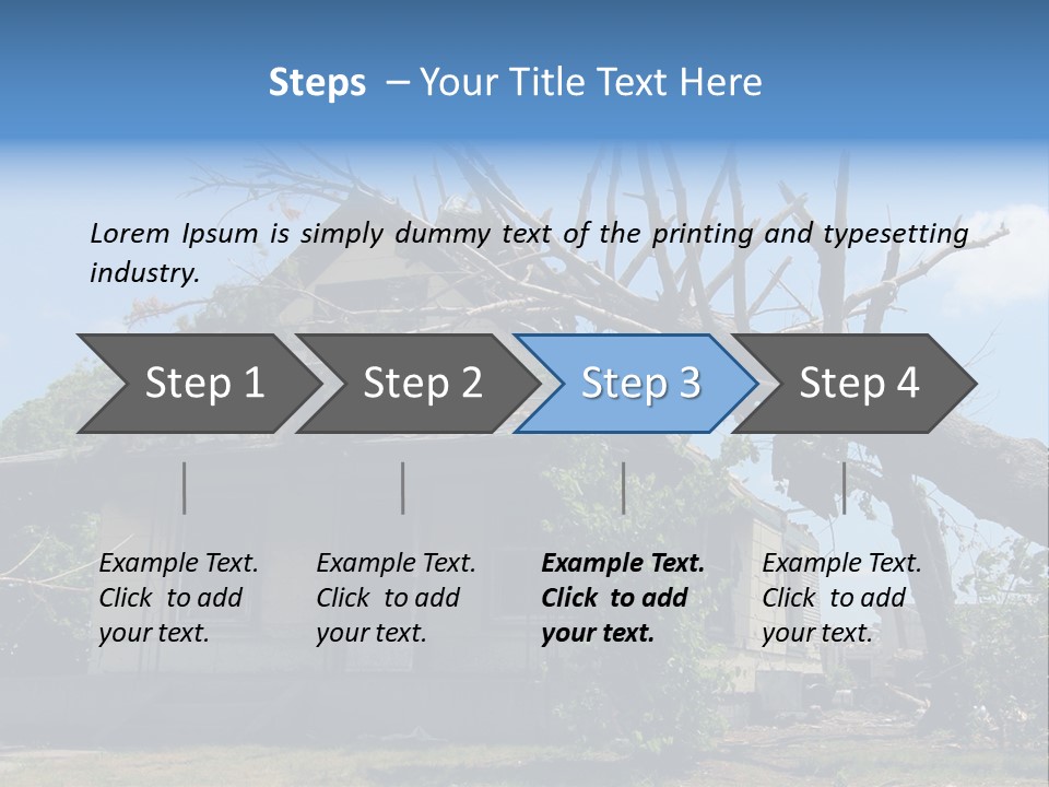 Rain Natural Ruined PowerPoint Template