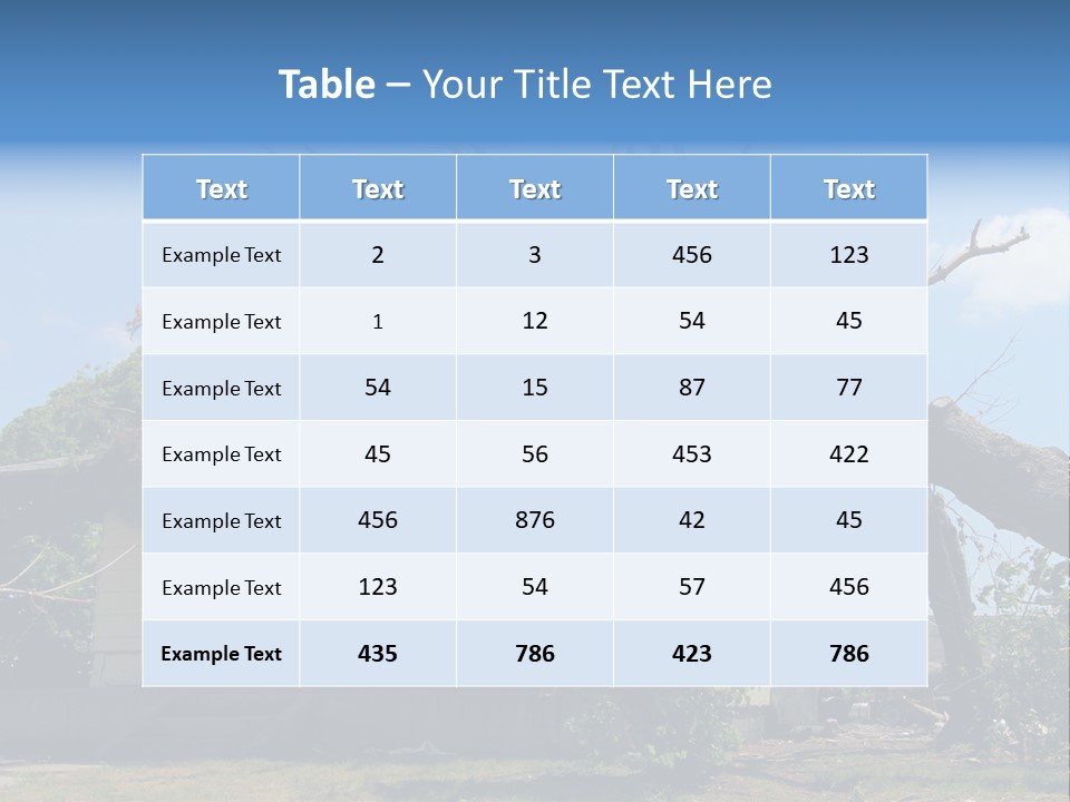 Rain Natural Ruined PowerPoint Template