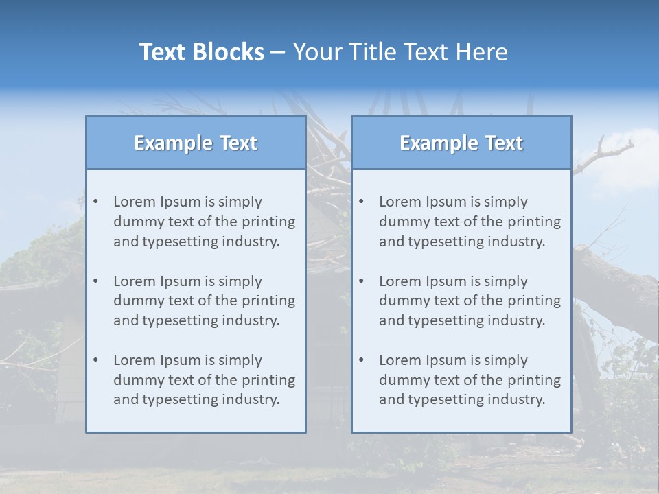 Rain Natural Ruined PowerPoint Template