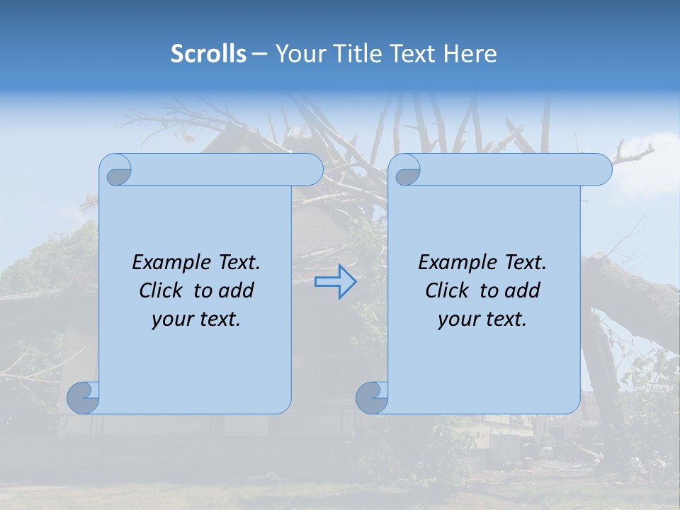 Rain Natural Ruined PowerPoint Template
