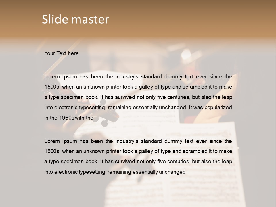 Professional Occupation Violinist Classical Concert PowerPoint Template