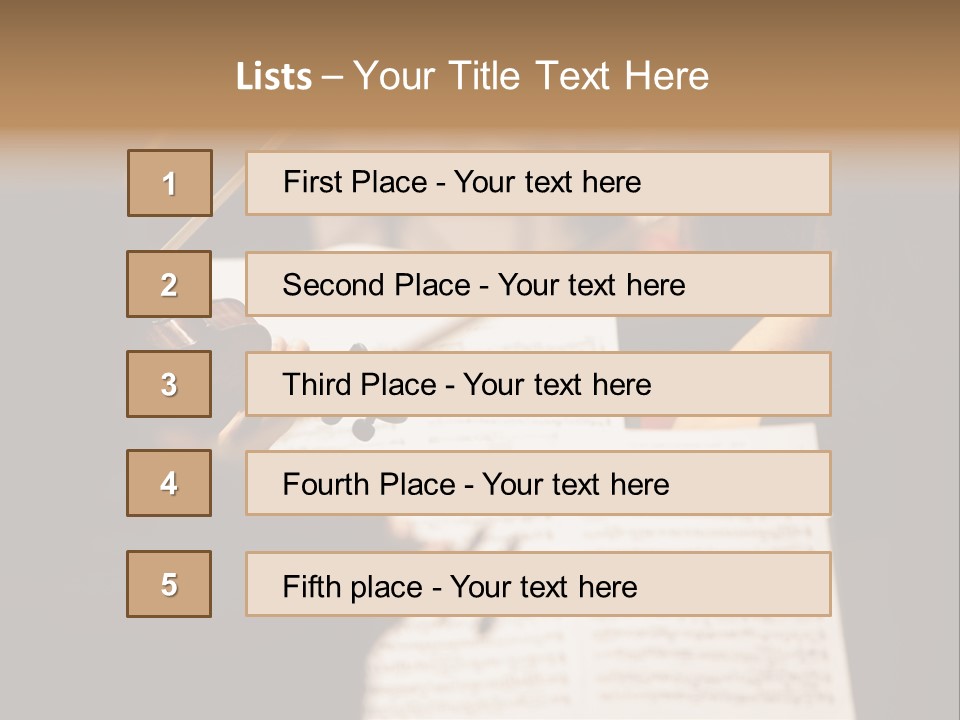 Professional Occupation Violinist Classical Concert PowerPoint Template
