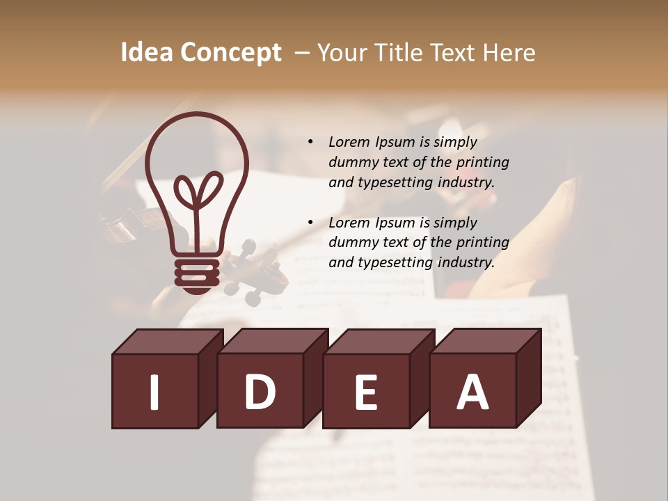 Professional Occupation Violinist Classical Concert PowerPoint Template