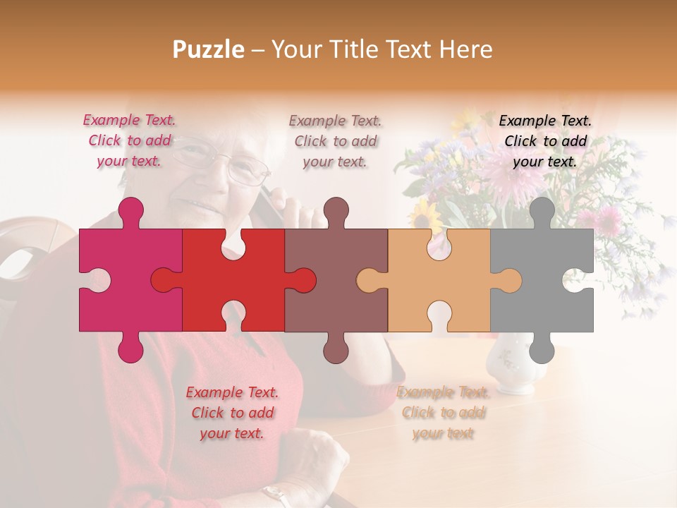 Granny Happiness Pensioner PowerPoint Template