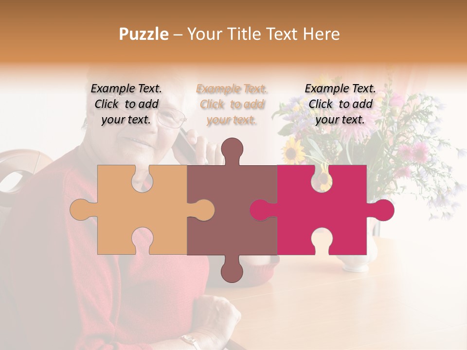 Granny Happiness Pensioner PowerPoint Template