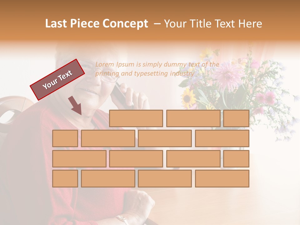 Granny Happiness Pensioner PowerPoint Template