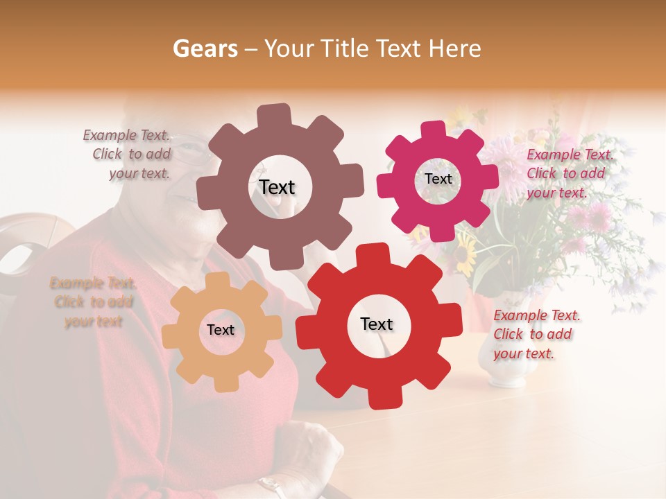 Granny Happiness Pensioner PowerPoint Template