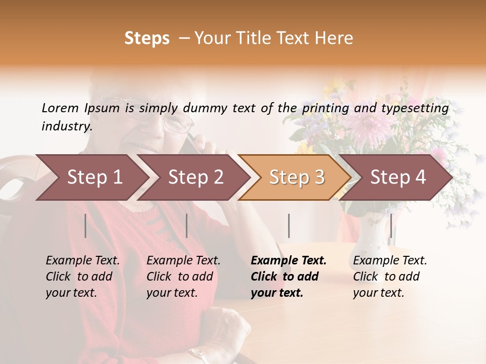 Granny Happiness Pensioner PowerPoint Template