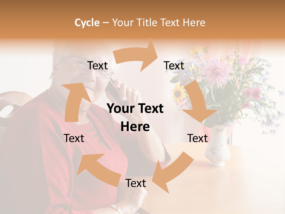 Granny Happiness Pensioner PowerPoint Template