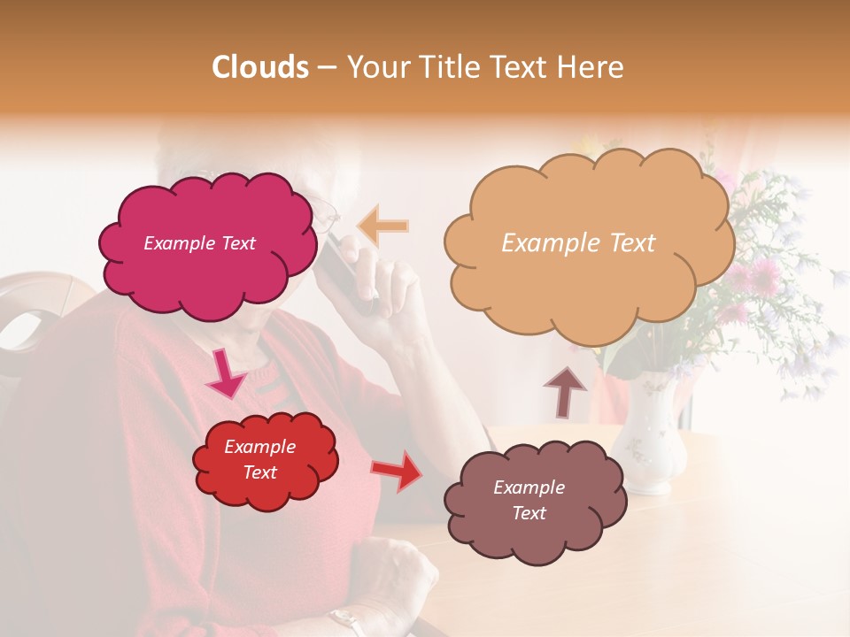Granny Happiness Pensioner PowerPoint Template