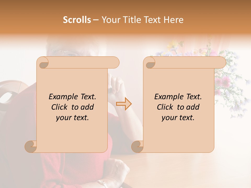 Granny Happiness Pensioner PowerPoint Template