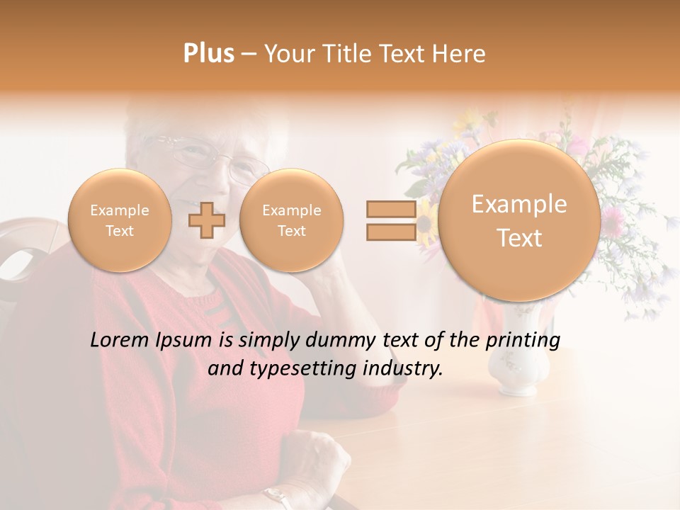 Granny Happiness Pensioner PowerPoint Template