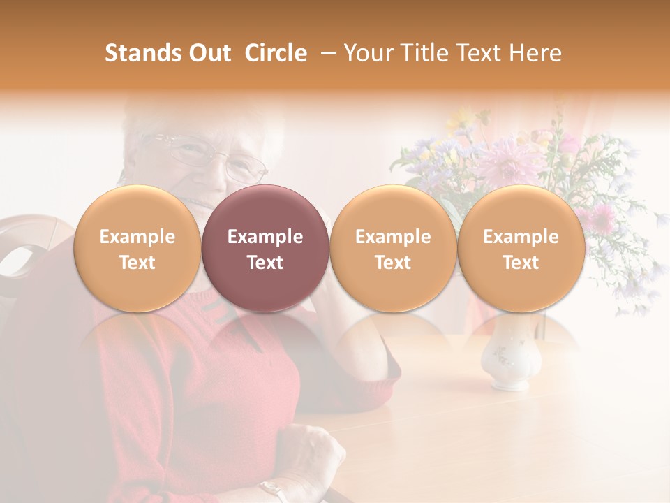 Granny Happiness Pensioner PowerPoint Template