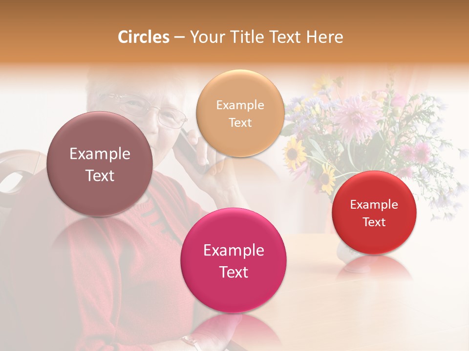 Granny Happiness Pensioner PowerPoint Template