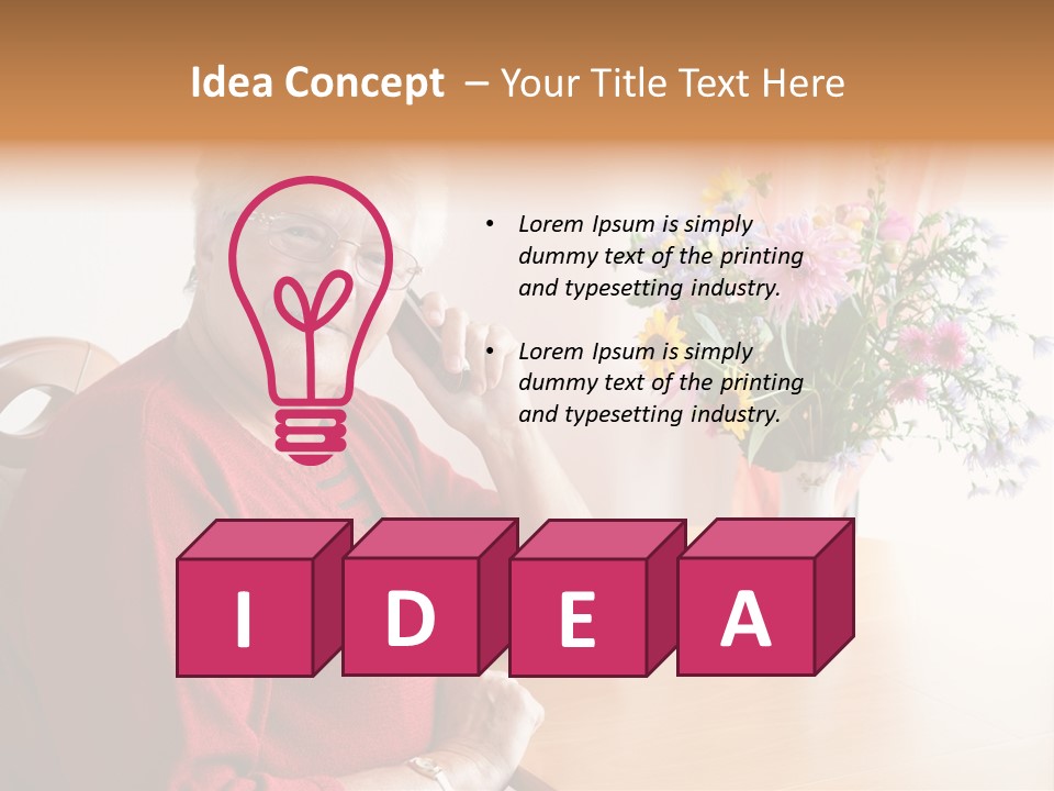 Granny Happiness Pensioner PowerPoint Template