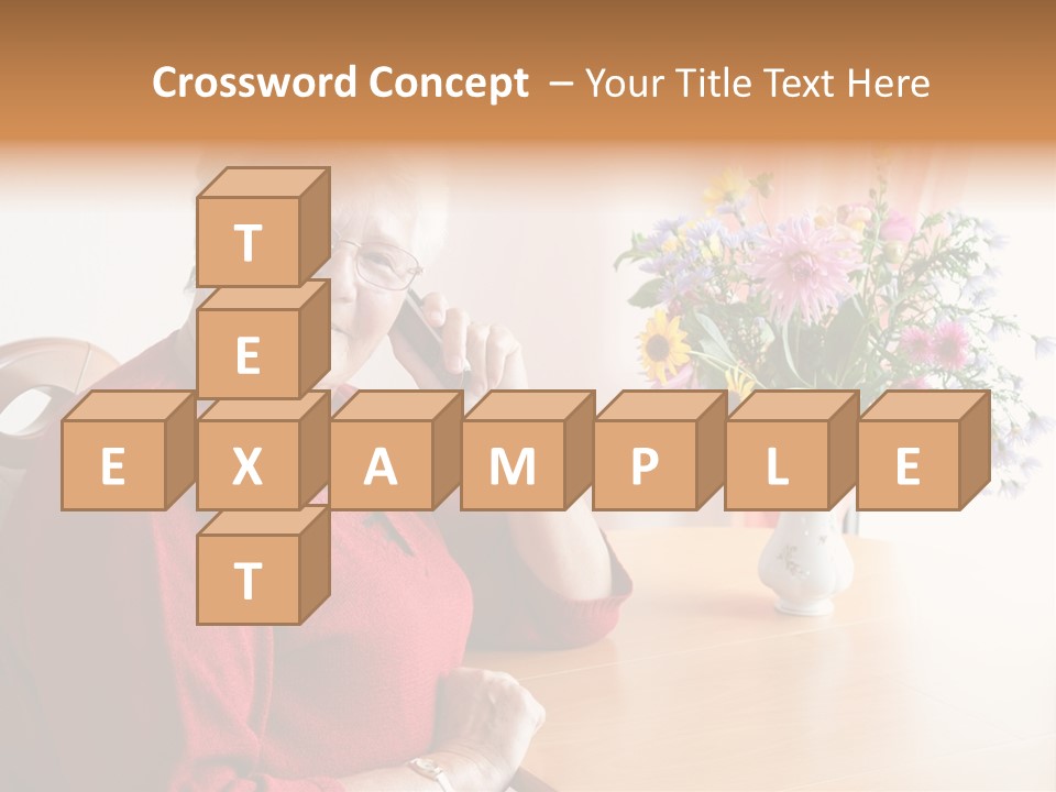 Granny Happiness Pensioner PowerPoint Template