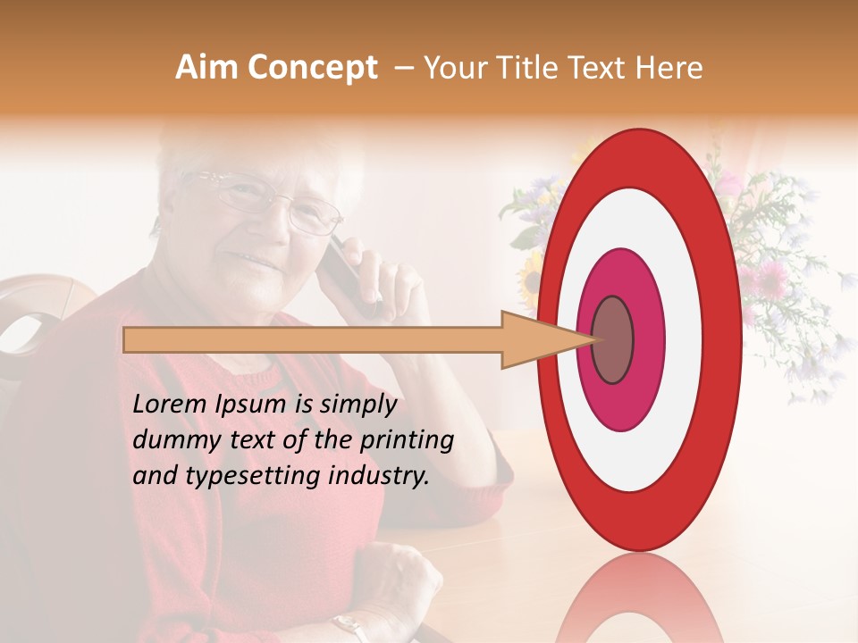 Granny Happiness Pensioner PowerPoint Template