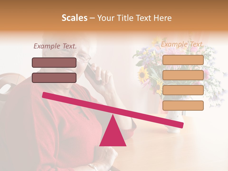 Granny Happiness Pensioner PowerPoint Template