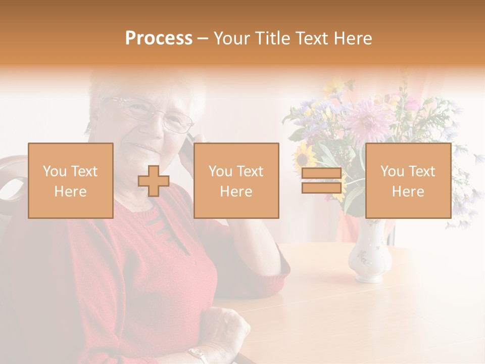 Granny Happiness Pensioner PowerPoint Template