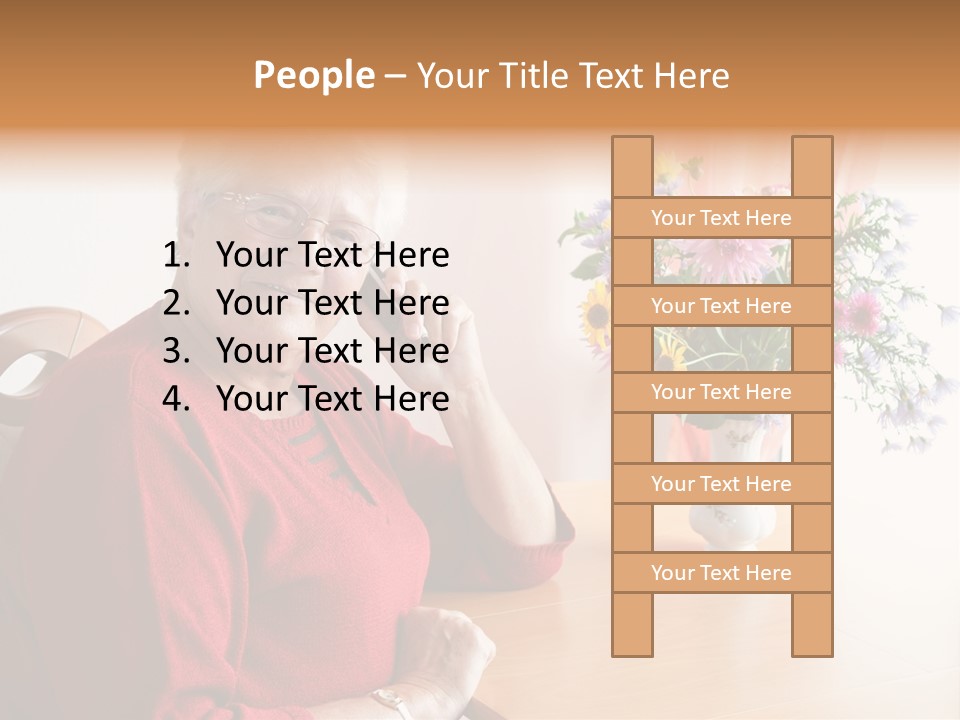 Granny Happiness Pensioner PowerPoint Template