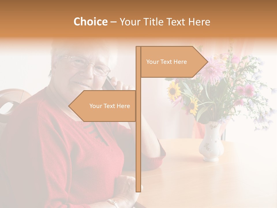 Granny Happiness Pensioner PowerPoint Template