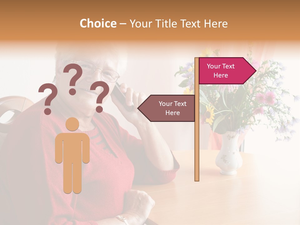 Granny Happiness Pensioner PowerPoint Template