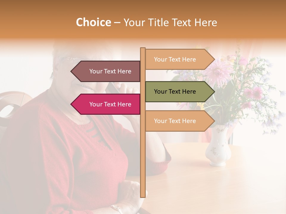 Granny Happiness Pensioner PowerPoint Template