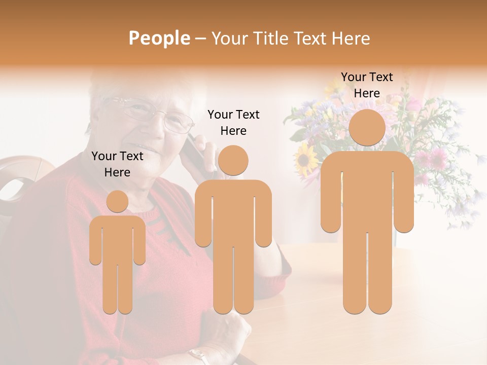 Granny Happiness Pensioner PowerPoint Template