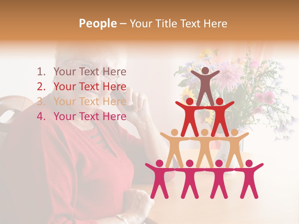 Granny Happiness Pensioner PowerPoint Template