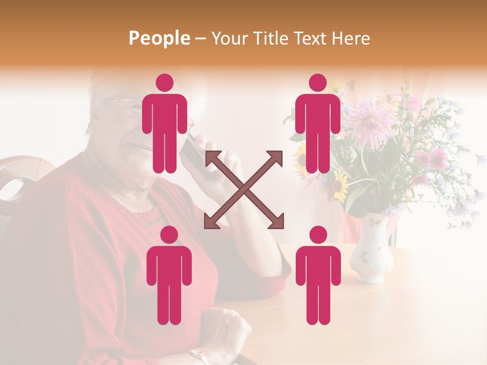 Granny Happiness Pensioner PowerPoint Template