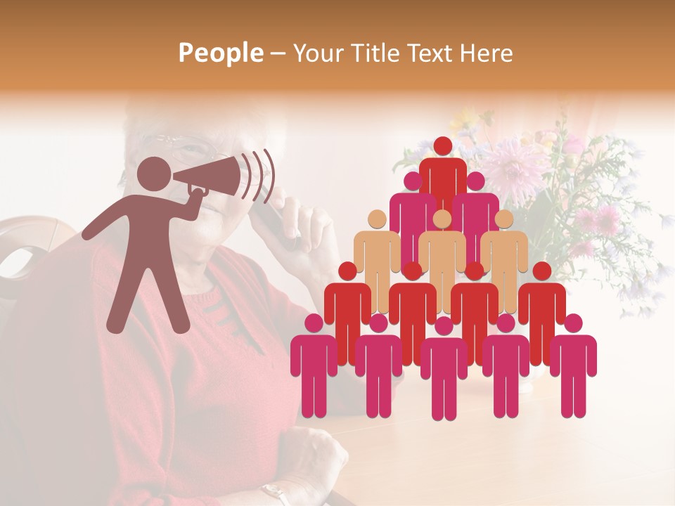 Granny Happiness Pensioner PowerPoint Template